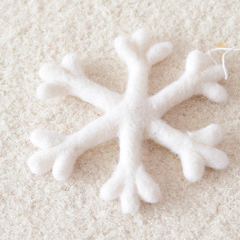 ✨ Felt Snowflake Christmas Ornaments – Soft Handmade Hanging Tree Decorations ❄️ Cozy Winter Holiday Décor Set
