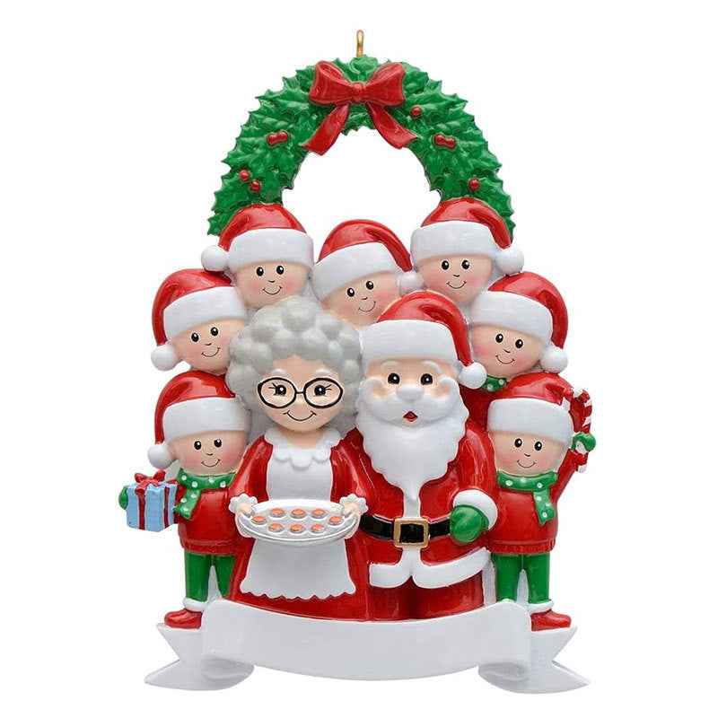 kSnowman Family Christmas Ornament ☃️ – Cute Resin Tree Pendant for Holiday Decoration & Gifts
