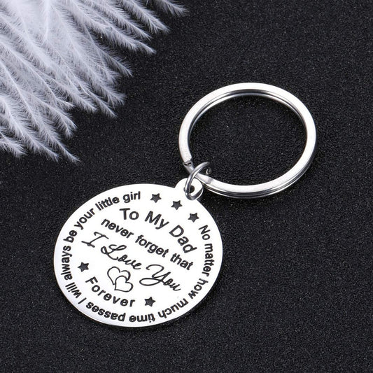 Parents' Day Gift Stainless Steel Keychain Customized Engraving Wholesale