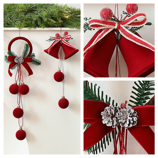 🔔 VelvetChime Christmas Hanging Bells Décor 🔔