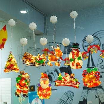 Christmas LED Character Lights – Santa, Snowman, Reindeer & Tree Hanging Décor Set for Magical Holiday Glow ✨