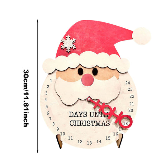 Santa Christmas Countdown Calendar – Wooden Holiday Decoration That Builds the Magic ✨