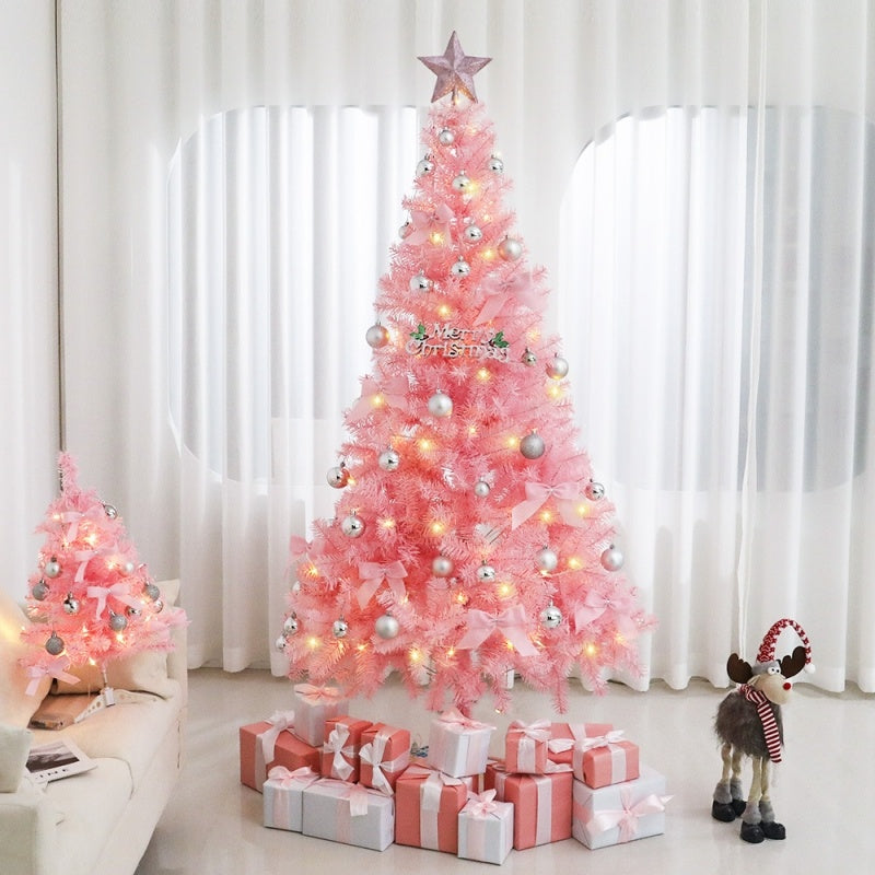 7FT Luxury Pink Christmas Tree  | Pre-Lit LED Lights  | Elegant Ornaments β¨ | Premium Holiday Decoration