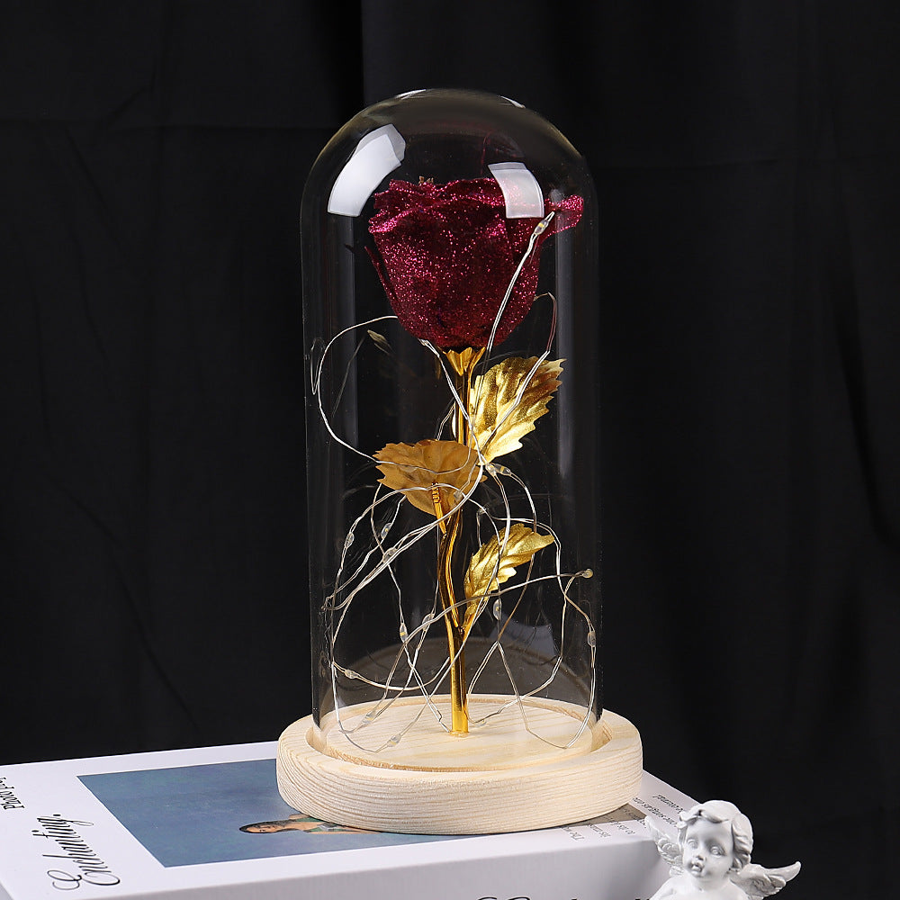 LED Eternal Rose Glass Dome – A Love That Glows Forever