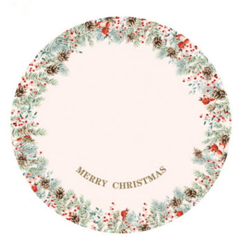 Red “Merry Christmas” Cartoon Tree Skirt – 90cm Soft Flannel Base Mat with Santa, Reindeer & Bear Design  Festive Holiday Decor for Families