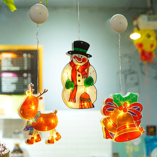 Christmas LED Character Lights – Santa, Snowman, Reindeer & Tree Hanging Décor Set for Magical Holiday Glow ✨