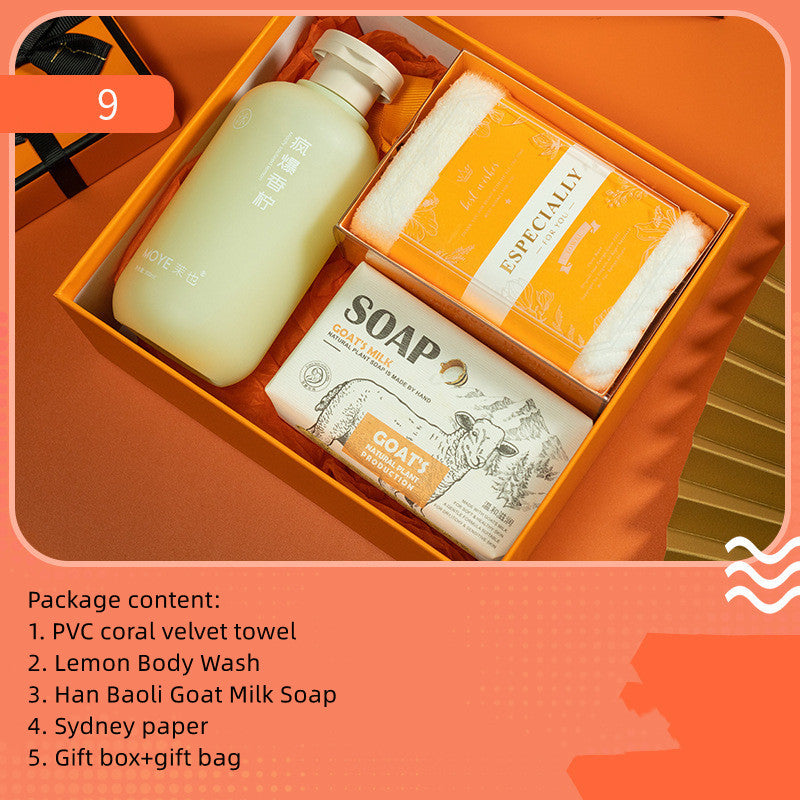 Luxury Business & Wedding Gift Set ๐ | Elegant Green Box with Scented Candle, Soap & Flower for Her & Him ๐ฟโจ