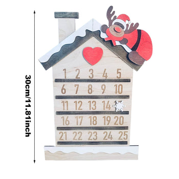 Santa Christmas Countdown Calendar β Wooden Holiday Decoration That Builds the Magic β¨