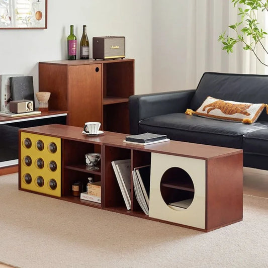 Modern Multi-Drawer Designer Storage Cabinet – Space-Saving Wooden Organizer for Living Rooms and Bedrooms