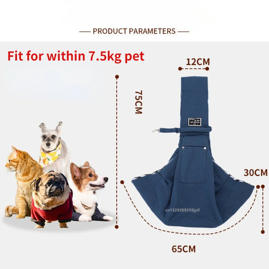 🎒 Hands-Free Dog Sling Carrier for Walks & Travel