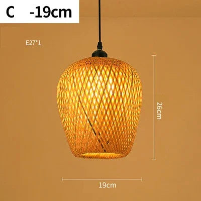Handmade Bamboo Rattan Pendant Light โ Modern Boho Ceiling Lamp for Dining, Bedroom & Living Spaces ๐พ๐ก