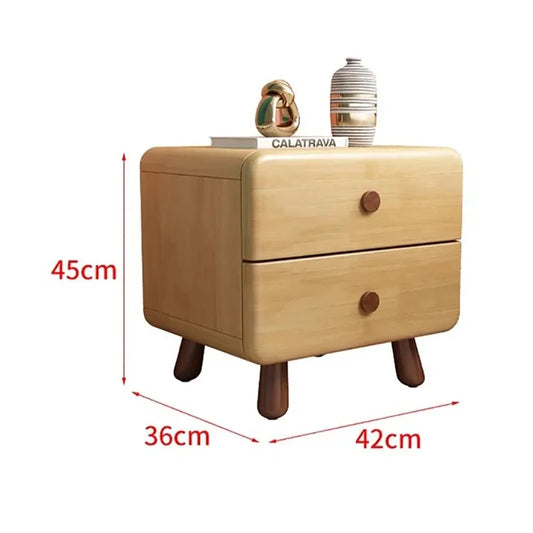 Modern Minimalist Nightstand With Drawer – Wooden Bedside Storage Table