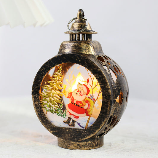 Vintage Christmas Lantern Lamps – Glowing Santa & Snowman Holiday Décor ️✨