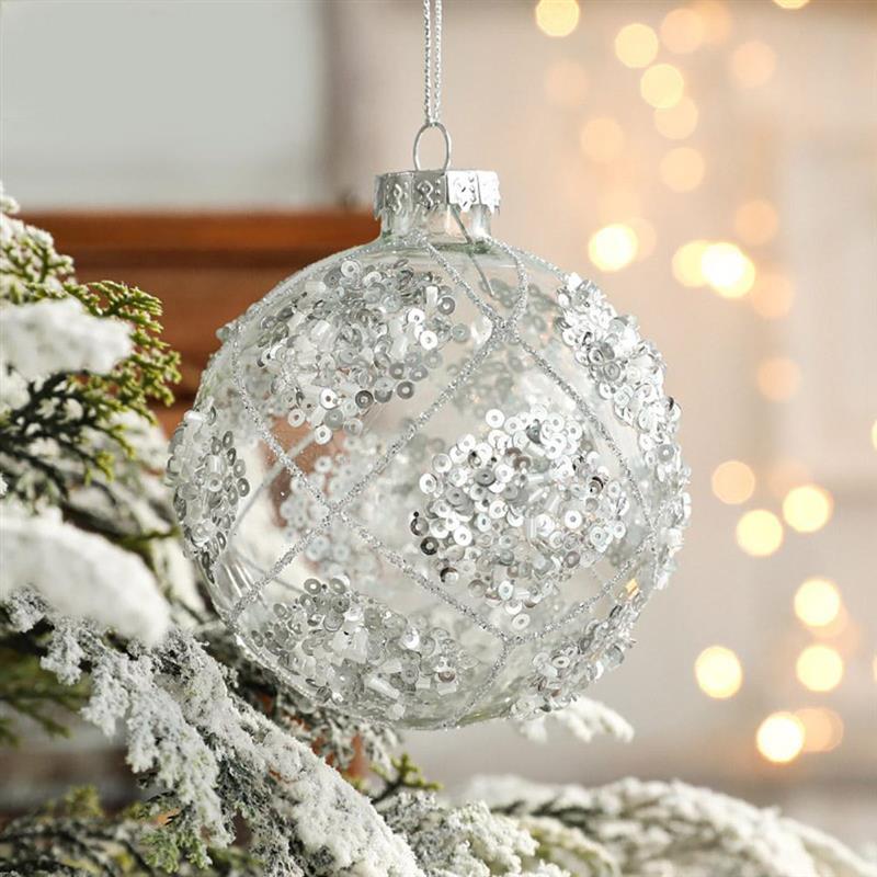 Crystal Clear Christmas Ornaments – Elegant Transparent Ball & Star Tree Décor for a Frosty Winter Glow ❄️✨
