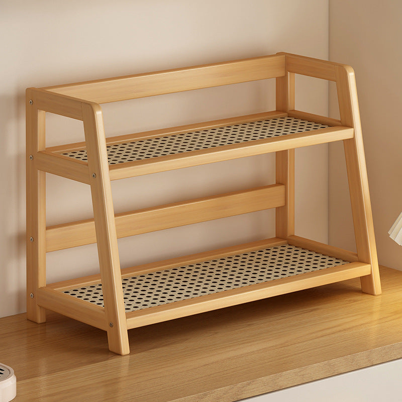 Aesthetic Harmony Rattan Shelf — Minimal, Modern & Naturally Beautiful Dual-Layer Organizer ☕