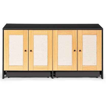 🐾 Purrfect Hideaway Rattan Cat Cabinet — Dual Litter Enclosure & Stylish Furniture for Modern Homes ✨🐈