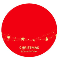 Red “Merry Christmas” Cartoon Tree Skirt – 90cm Soft Flannel Base Mat with Santa, Reindeer & Bear Design  Festive Holiday Decor for Families