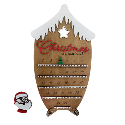 Santa Christmas Countdown Calendar – Wooden Holiday Decoration That Builds the Magic ✨