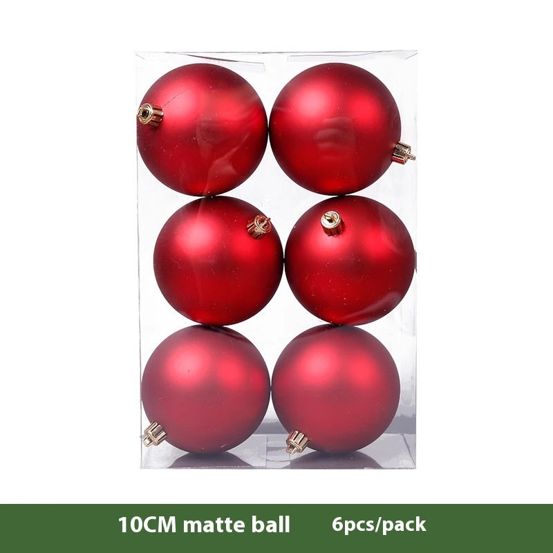 Luxury Red Electroplated Christmas Ball Set – Shiny, Matte & Glitter Mix Ornaments for Tree & Home Décor