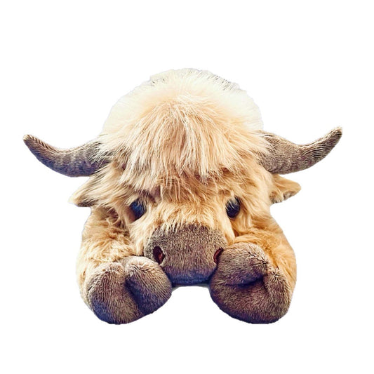 Cuddly Highland Cow Plush Toy  | Soft, Fluffy & Adorable Farm Animal Stuffed Doll — Perfect Gift for Kids, Couples & Cow Lovers