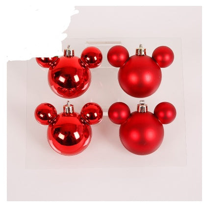 Cute Reindeer & Gingerbread Christmas Ornament Set  Modern Metallic Baubles & Star Charms for Tree Decoration
