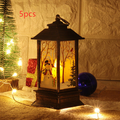 Santa Claus & Snowman Christmas LED Lanterns – Magical Holiday Home Décor ✨