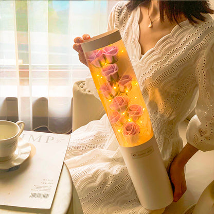 ✨ Glowing Rose Cylinder Gift Box – A Romantic Light of Love 🌹💡