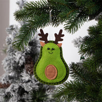 ✨ Cute Avocado Felt Christmas Tree Ornaments – Fun Holiday Hanging Décor Set  Perfect for Kids, Families & Food Lovers