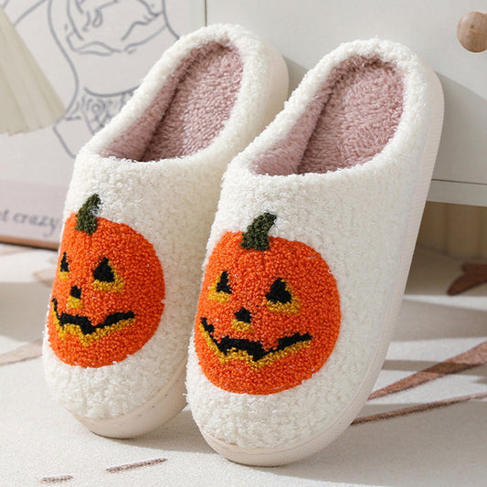 ✨ “Halloween Pumpkin Slippers – Cozy Cartoon Indoor House Shoes”
