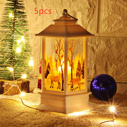 Santa Claus & Snowman Christmas LED Lanterns – Magical Holiday Home Décor ✨