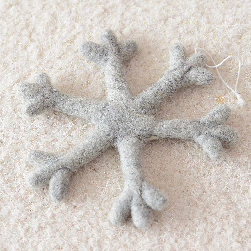 ✨ Felt Snowflake Christmas Ornaments – Soft Handmade Hanging Tree Decorations ❄️ Cozy Winter Holiday Décor Set