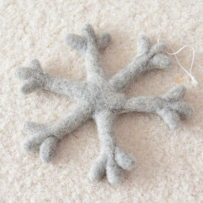 ✨ Felt Snowflake Christmas Ornaments – Soft Handmade Hanging Tree Decorations ❄️ Cozy Winter Holiday Décor Set