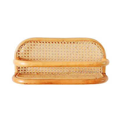 Handmade Rattan Wall Shelf – Boho Minimalist Storage Rack for Magazines, Plants & Decor ✨