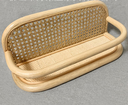 Handmade Rattan Wall Shelf – Boho Minimalist Storage Rack for Magazines, Plants & Decor ✨