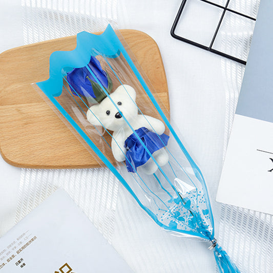 🧸 Teddy Rose Soap Flower – A Sweet Little Valentine Surprise 🌹❤️