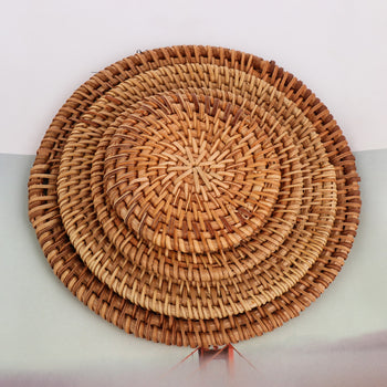 ☕ Handwoven Rattan Charm Coasters — Natural, Eco-Friendly & Perfect for Boho Tablescapes 🌾✨