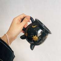✨ “Witchy Gothic Mug – Celestial Sun & Moon Coffee Cup (400ml)”