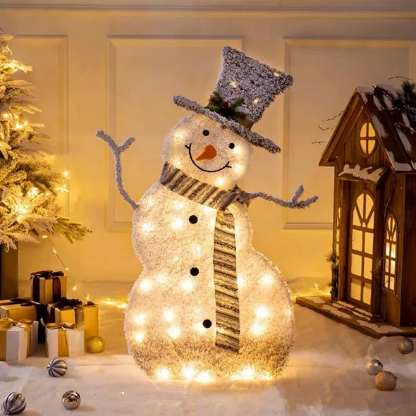 LED Light-Up Snowman – Magical Christmas Glow for Indoor & Outdoor Décor ☃️✨