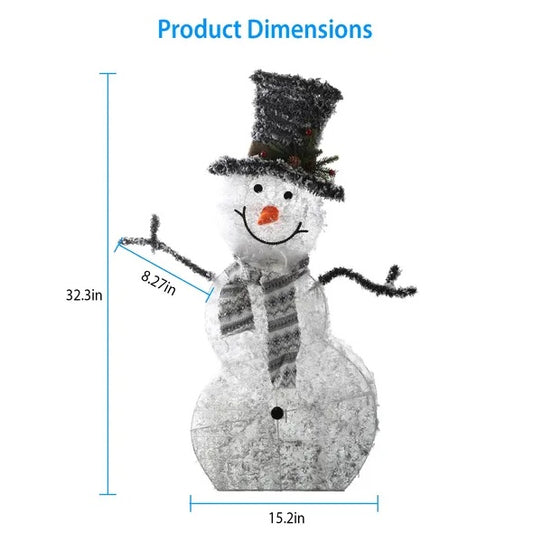 LED Light-Up Snowman – Magical Christmas Glow for Indoor & Outdoor Décor ☃️✨