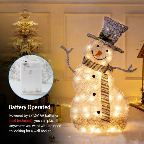 LED Light-Up Snowman – Magical Christmas Glow for Indoor & Outdoor Décor ☃️✨