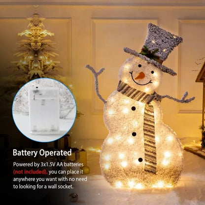 LED Light-Up Snowman – Magical Christmas Glow for Indoor & Outdoor Décor ☃️✨