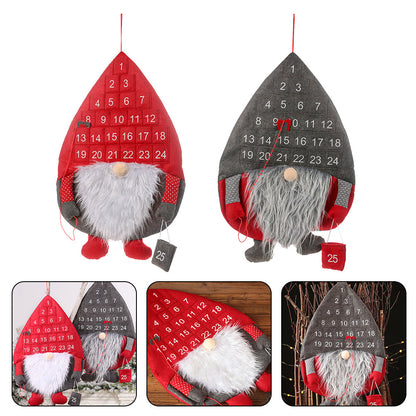 Christmas Countdown Advent Calendar – Cute Faceless Santa Claus Hanging Doll ❤️ Holiday Wall & Door Decoration