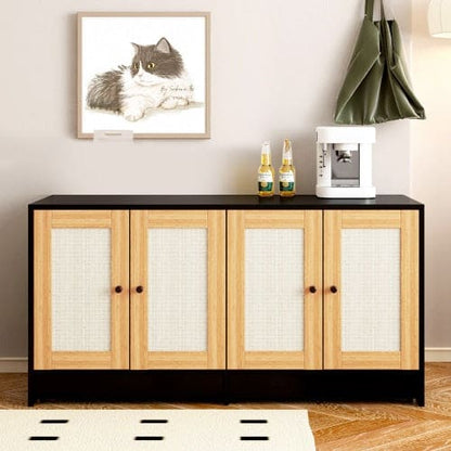 🐾 Purrfect Hideaway Rattan Cat Cabinet — Dual Litter Enclosure & Stylish Furniture for Modern Homes ✨🐈