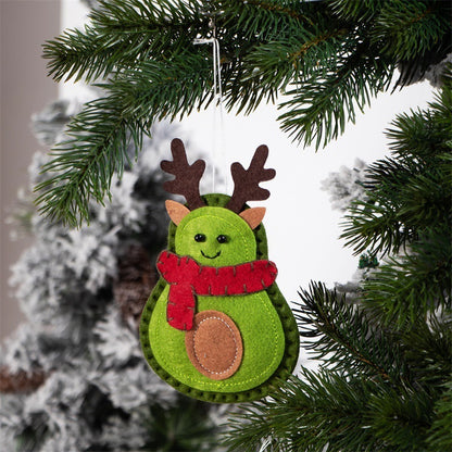 ✨ Cute Avocado Felt Christmas Tree Ornaments – Fun Holiday Hanging Décor Set  Perfect for Kids, Families & Food Lovers