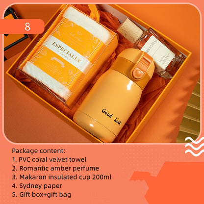 Luxury Business & Wedding Gift Set 💍 | Elegant Green Box with Scented Candle, Soap & Flower for Her & Him 🌿✨