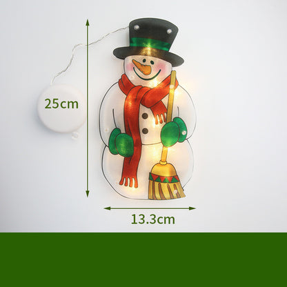 Christmas LED Window Lights – Festive Santa, Snowman & Bell Decorations for a Glowing Holiday Home ✨