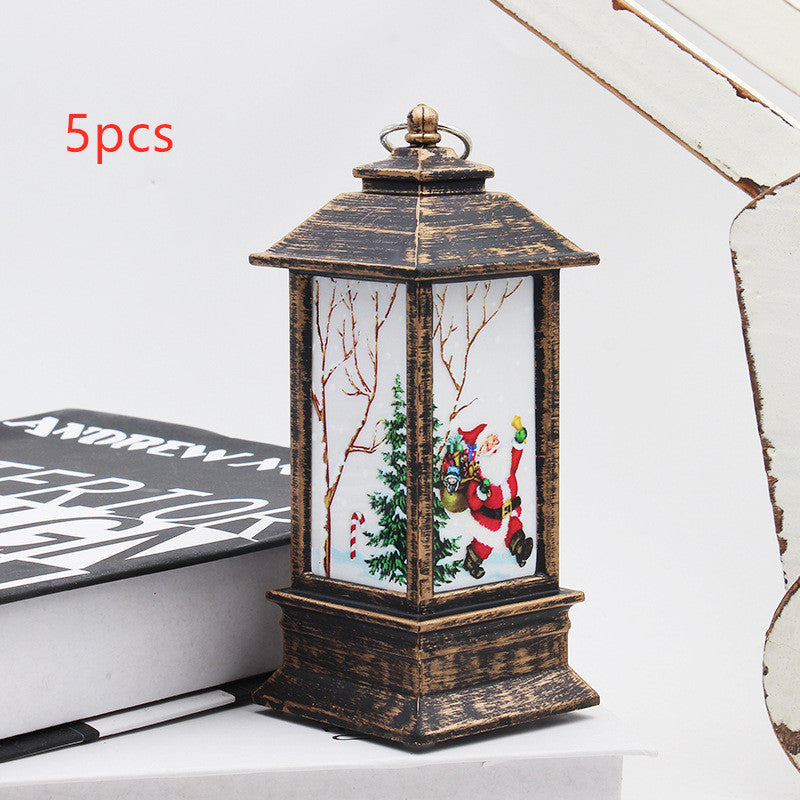 Santa Claus & Snowman Christmas LED Lanterns – Magical Holiday Home Décor ✨