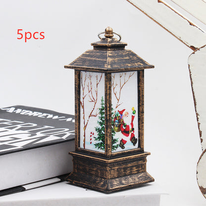 Santa Claus & Snowman Christmas LED Lanterns – Magical Holiday Home Décor ✨