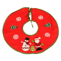 Mini Red Christmas Tree Skirt 46cm – Cute Santa Design Non-Woven Fabric Mat  Perfect Base for Small Christmas Trees