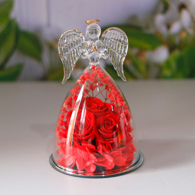 Angel Glass Eternal Rose Gift Dome